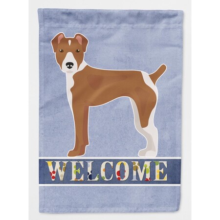 Carolines Treasures Rat Terrier Welcome Flag Canvas House Size CK3674CHF